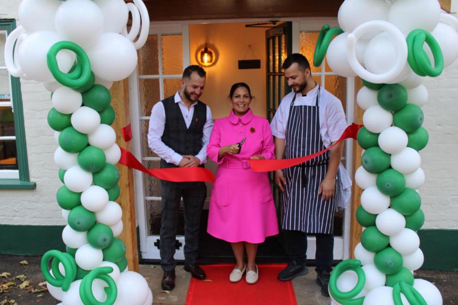 Priti Patel opens the Green Man pub in Little Braxted | Maldon and Burnham Standard 