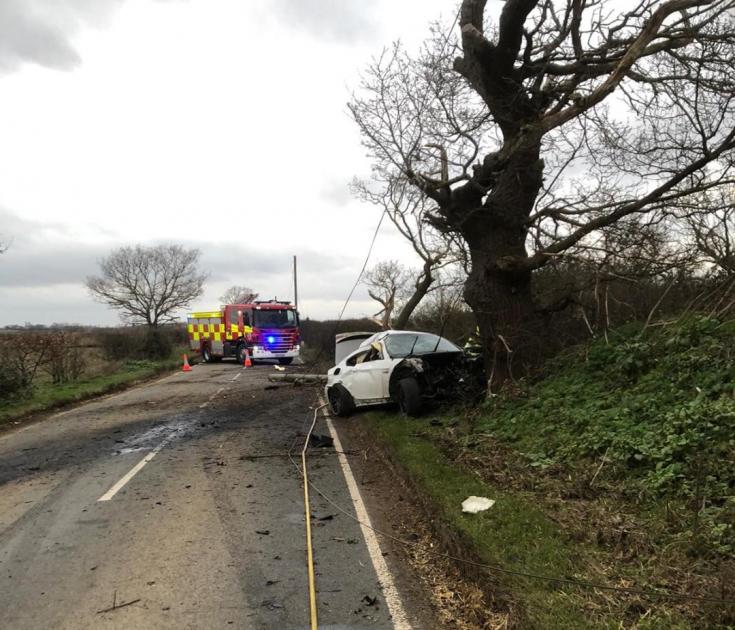 Asheldham crash fire service urge people to drive safely | Maldon and Burnham Standard 