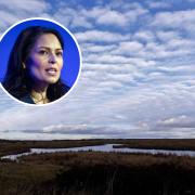 PIONEERING: Priti Patel (credit: Dominic Lipinski/PA Wire) has welcomed the funding for the nature project at Old Hall Marshes (photographed by Cheryl Holland).