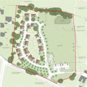 The illustrative site plan for the proposed bungalows