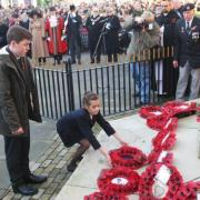 Remembrance wreath laying