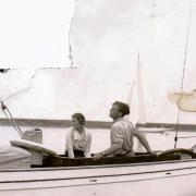 Augustine Courtauld with wife Mollie aboard The Duet