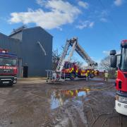Firefighters were called to a farm in Essex were a grain dryer was on fire. Photo: Essex Fire and Rescue Service