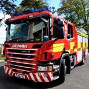 Fire engine: crews from Tollesbury and Tiptree were in attendance