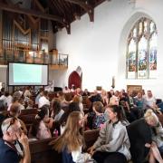 Audience at St Mary's Church for the children's performance on Saturday.