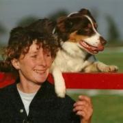 Sue Langston pictured with one of her dogs.
