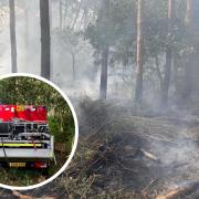 Crews tackled two wildfires in Heybridge yesterday