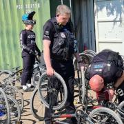 Police officers previously marked bikes in Braintree.