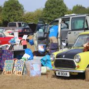 Iconic displays : Mr Bean car and stalls at the event  Photo: Gaz de Vere