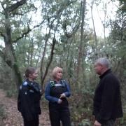 Woods patrol: officers at the woods in Mundon