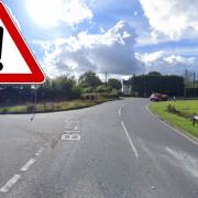 Road blocked: the B1418 White Elm Road and Hythe Lane in Bicknacre