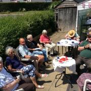 Community shop: Purleigh residents enjoying a coffee morning
