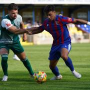 Eye on the ball: Maldon and Tiptree's Andre Hassanally in action against Biggleswade