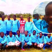 Exciting: Zimbabwe girls team are grateful for the kit donation