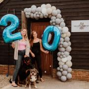Proud: Aimee and Charlie on their milestone day