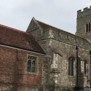 Church: outside the Church of St Andrew in Althorne