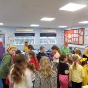 Fundraising: children at Purleigh Community Primary School taking part in the challenge