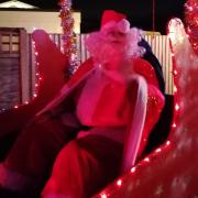 Visiting: Santa on his sleigh
