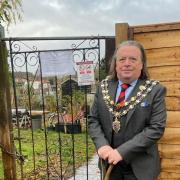 Delighted: Maldon mayor Andrew Lay outside the Maldon allotments