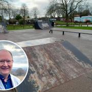 Investment: Maldon council leader Richard Siddall and the Maldon Promenade skate park