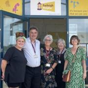Grateful: Farleigh Hospice Maldon assistant manager Kimberly, manager Mark, volunteers Lynn and Lesley and assistant manager Sarah-Jane