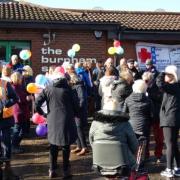 Controversy: Burnham residents during a protest against the surgery move