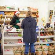 Owner: Sue Rycraft behind the till at Gardeners Farm Shop