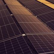 Renewable - Stock image of solar panels