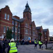 Event - Campaigners gathered outside St Peter's Hospital