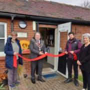Guest - town mayor councillor Andrew Lay cut the ceremonial ribbon