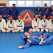 Good work - Gracie Barra Maldon and Chelmsford Members on the mat at 19.00 during the fundraising challenge
