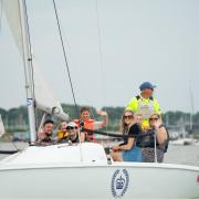 Fun - a group enjoying a previous Discover Sailing event