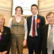 Candidates Beverley Acevedo, Zoe O'Connell, Peter Edwards and John Whittingdale at the Maldon hustings